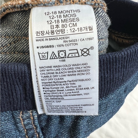 Baby Gap Denim Jeans with Navy Tie Waistband Size 12-18 Months - Picture 11 of 11